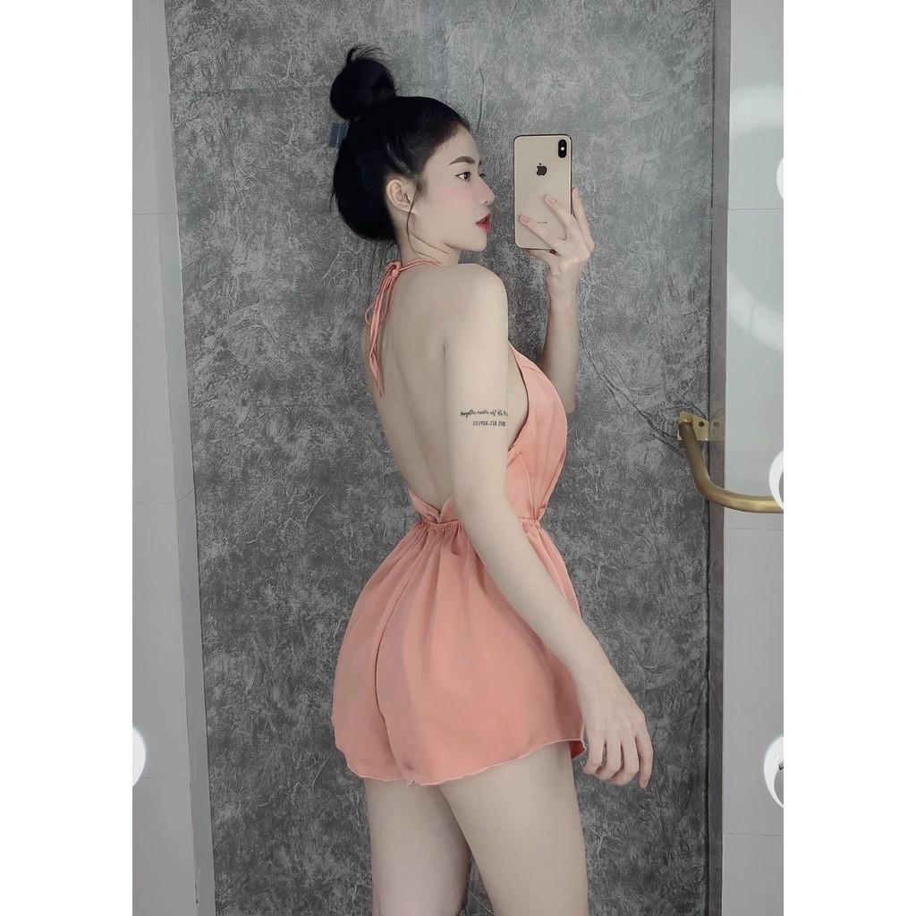 Đồ ngủ sexy 💋Freeship💋 Đồ ngủ sexy thêu hạc, áo yếm Freesize dưới 60kg | BigBuy360 - bigbuy360.vn
