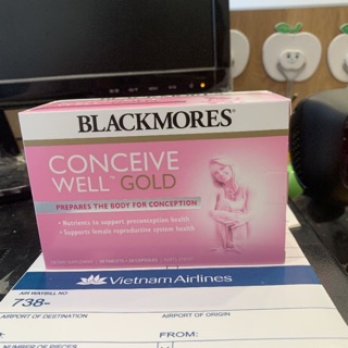 Bổ trứng Úc chuẩn bị cho phụ nữ mang thai Blackmores Conceive Well Gold