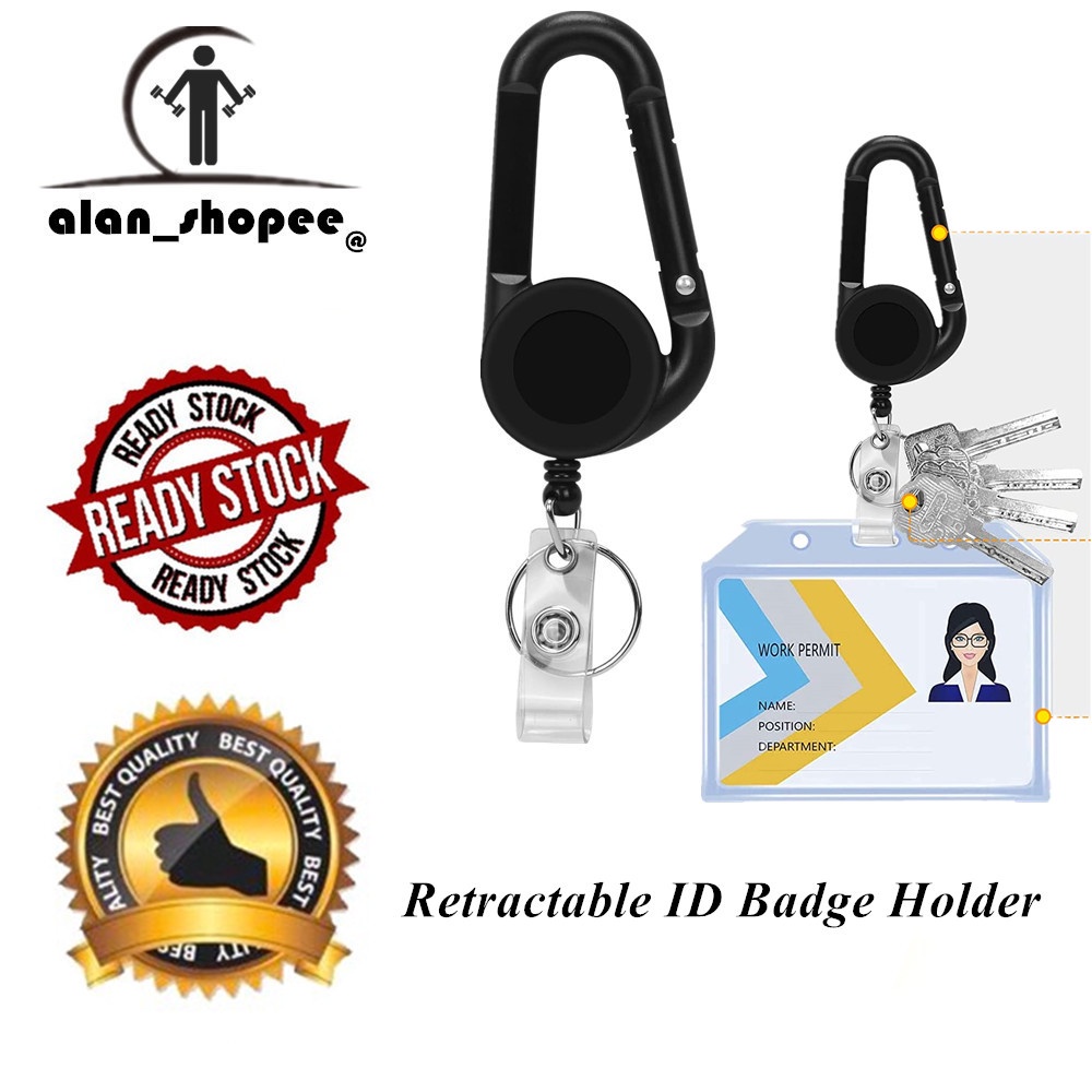 1 Móc Khóa Gắn Huy Hiệu ID Có Thể Thu Gọn