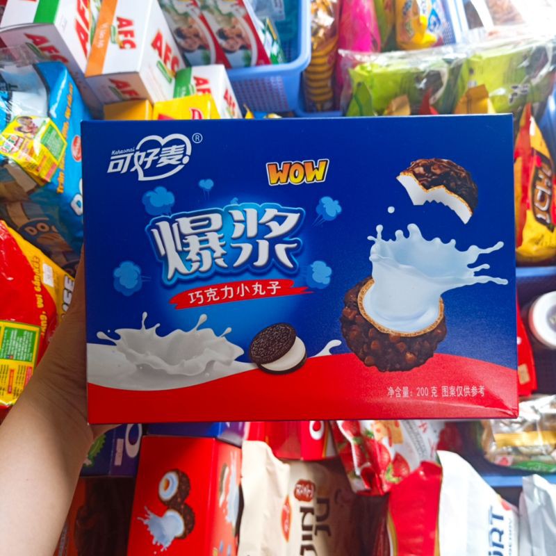 Bánh Oreo Socola Nhân Chảy 3 Lớp Siêu Ngon - Hộp [200gr ~ 18 viên]/[300gr ~ 27 viên]/ Xô [118gr ~ 16 viên]/