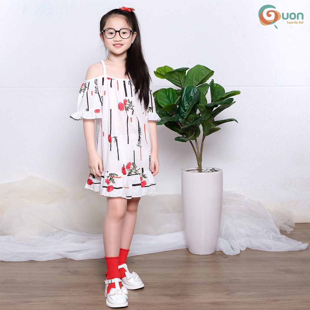 Vày bé gái từ 13 - 45kg vải cotton thoáng mát Thảo Mai - GUON