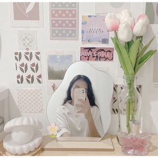 Gương mây trừu tượng để bàn ,decor&để bàn,trang trí(tặng kèm đế gỗ