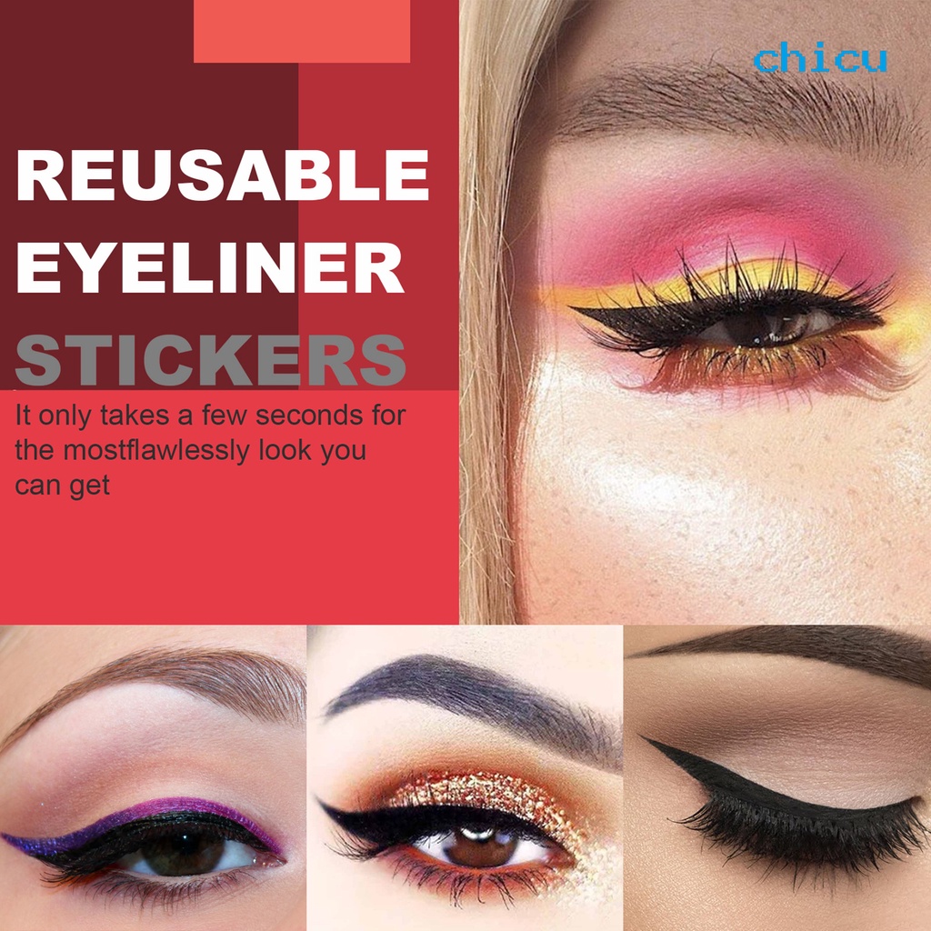 [Hàng mới về] Set 5 cặp miếng dán kẻ mắt nhiều màu sắc trang điểm tiện lợi cho người mới bắt đầu