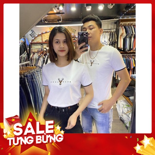 ( SALE GIÁ SỐC) Áo thun nam/nữ ngắn tay cổ tròn logo con nai trước ngực
