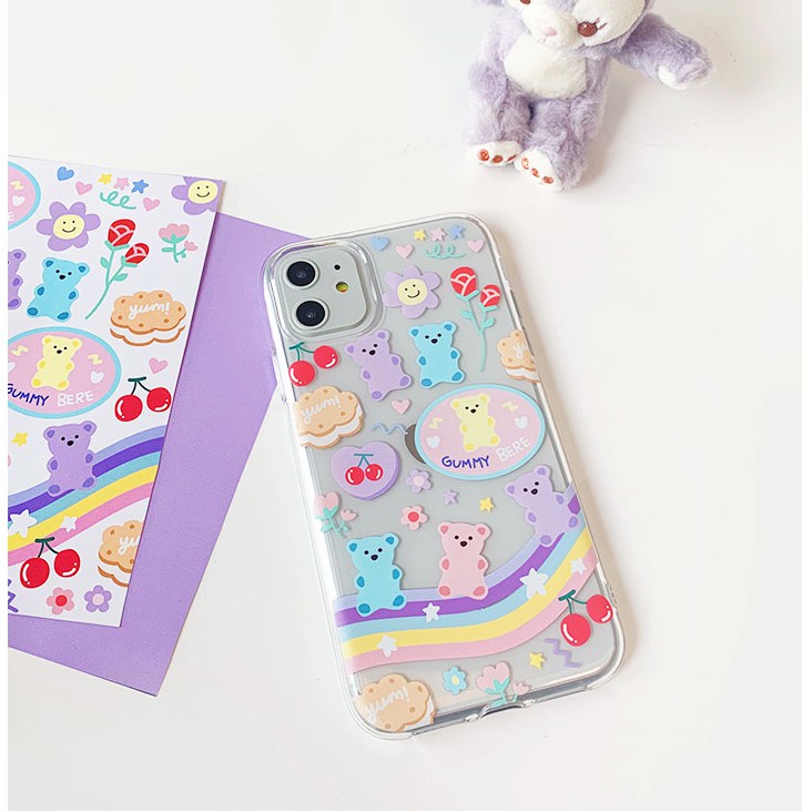 Ốp lưng iphone Gummy Bears viền trong chống ố 6/6plus/6s/6splus/7/7plus/8/8plus/x/xr/xs/11/12/13/pro/max/plus/promax