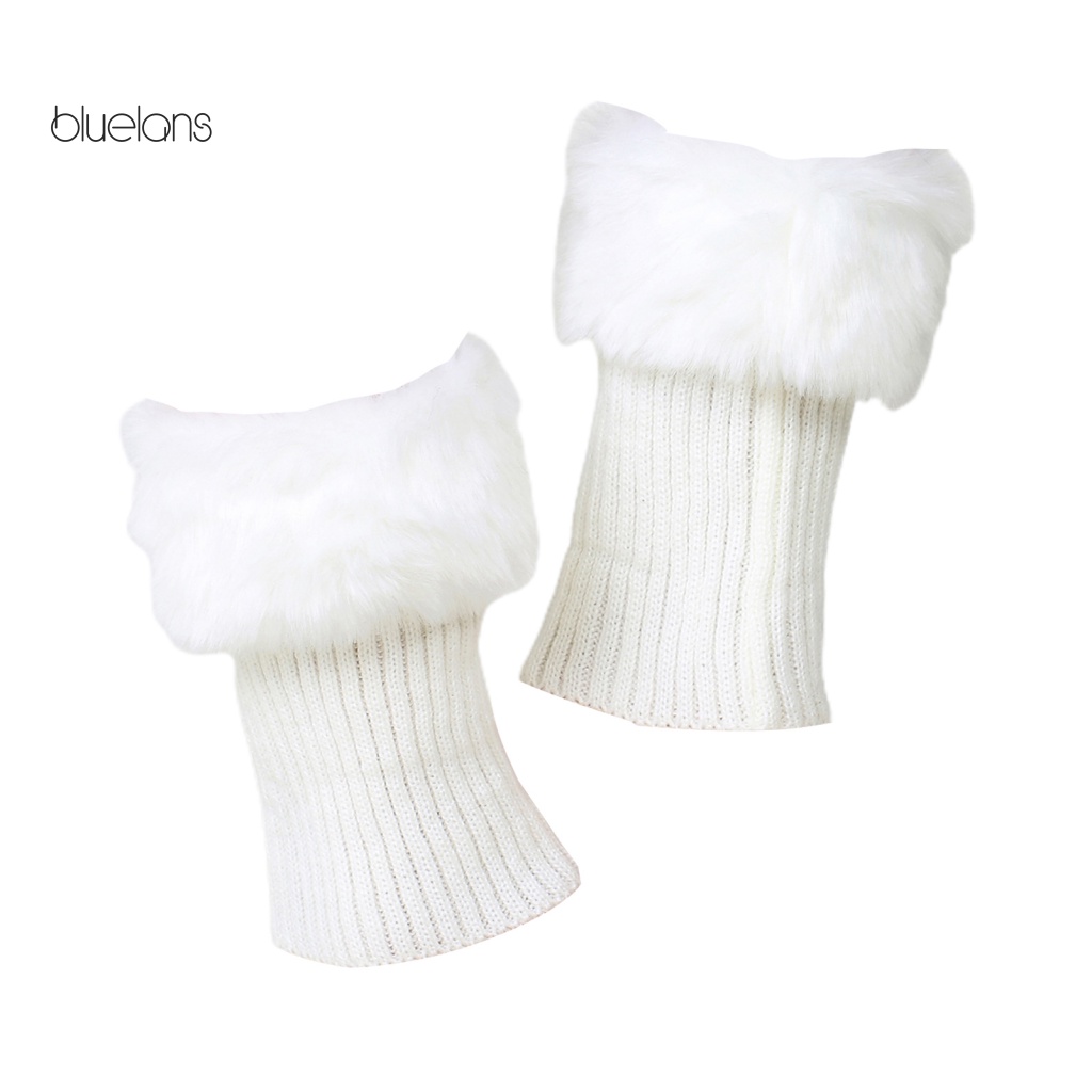 1 Đôi Tất Ống Chân Dệt Kim Giữ Ấm Thoải Mái