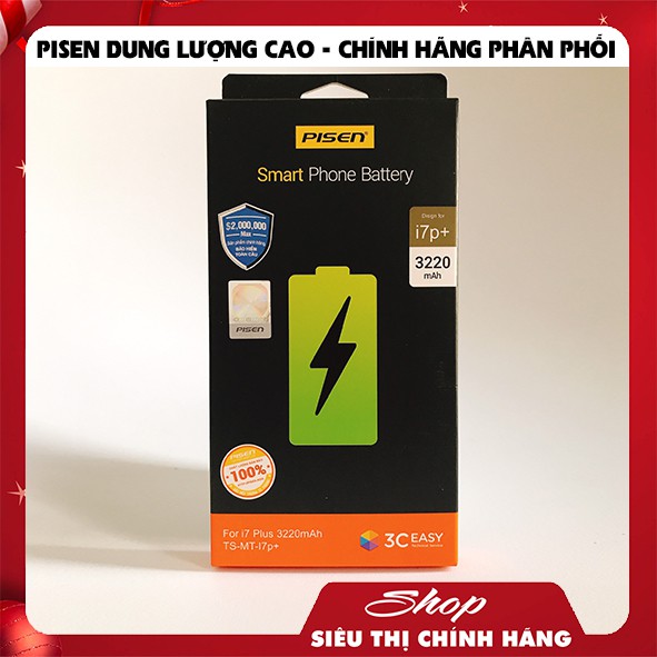 Pin Pisen iPhone 7 Plus Dung Lượng Cao - Chính Hãng Patech Phân Phối