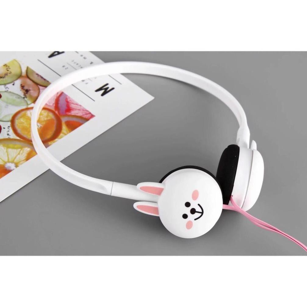 Tai nghe chụp Headphone gấu thỏ line cute