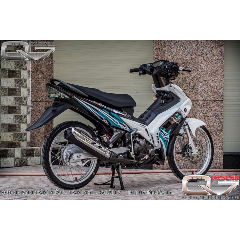 TEM RỜI EXCITER 2010 XANH TRẮNG ĐEN