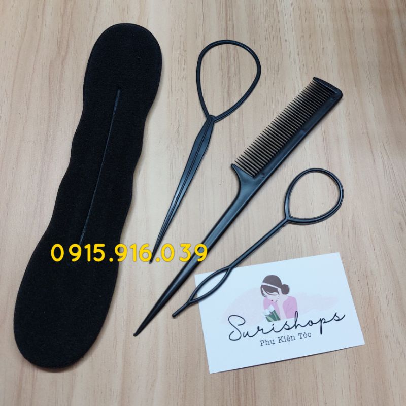 Bộ 4 Dụng Cụ Đa Năng Tạo Kiểu Tóc, Dụng Cụ Búi Tóc