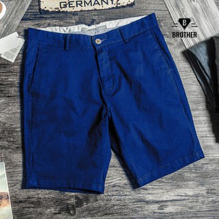 Quần Short Nam Kaki Màu Xanh Dương Trẻ Trung Phong Cách Hàn Quốc