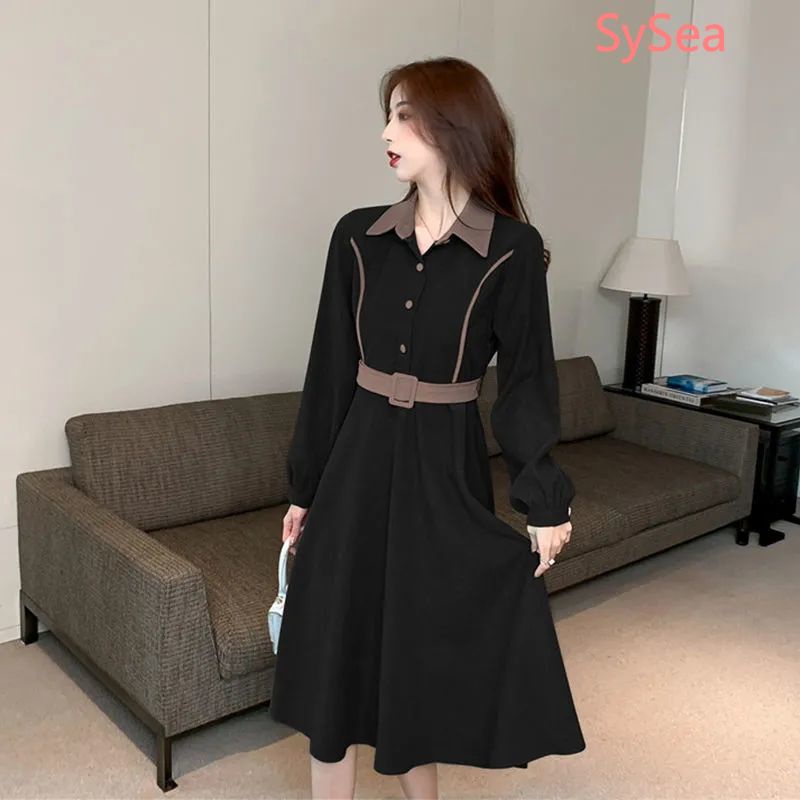 Đầm nữ tay dài lót lông cừu size lớn thanh lịch