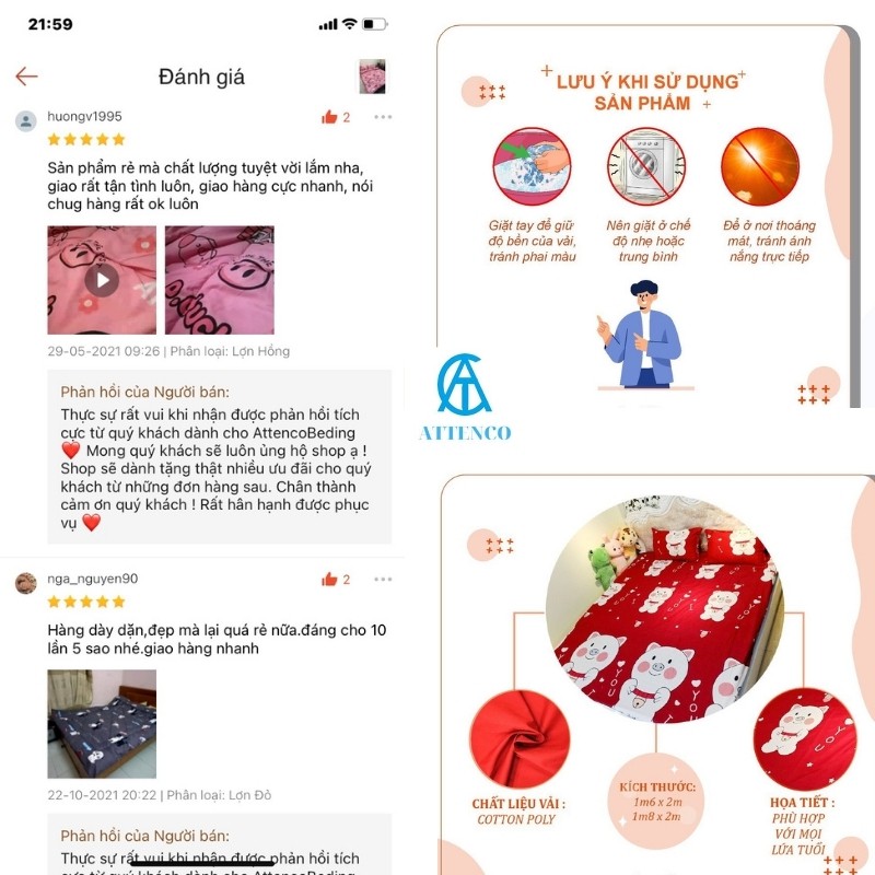 CHĂN GA GỐI COTTON ATTENCO BEDDING NGỘ NGHĨNH ĐÁNG YÊU HÀN QUỐC BỘ 5 MÓN PHAO GA BO CHUN SẴN (BẢO HÀNH 6 THÁNG)
