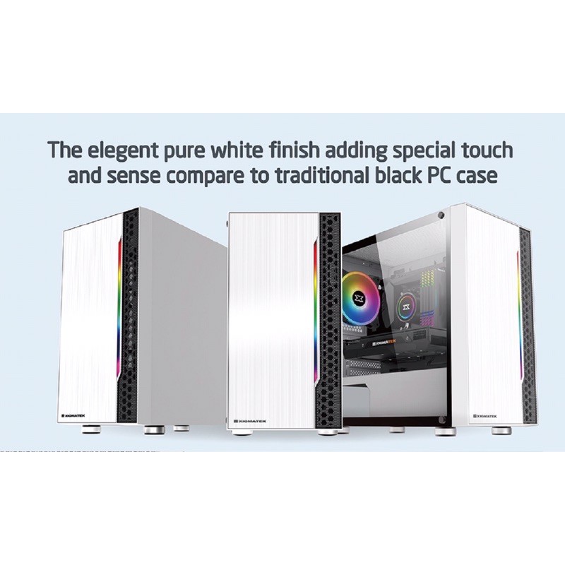 Vỏ Case máy tính Xigmatek Gemini ARCTIC RGB STRIP (Mini Tower/Màu Trắng)