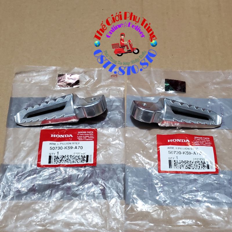 Cục nhôm gác chân sau Vario, Click 2018-2021 Zin mới - 50720-K59-A70 / 50730-K59-A70