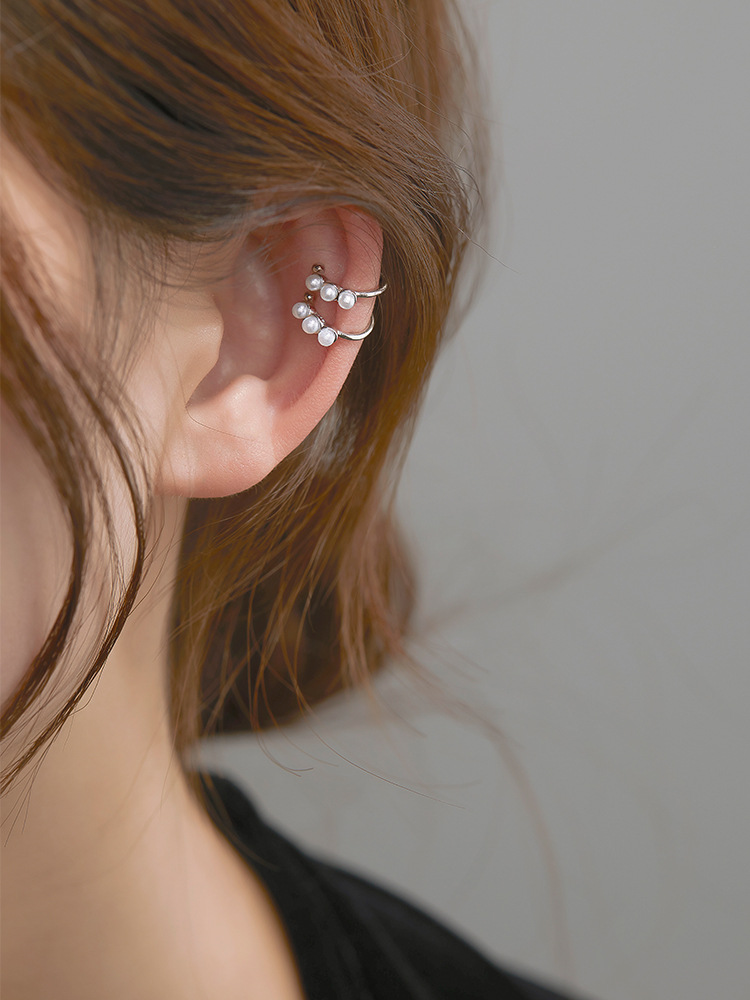 Bông Tai Mạ Bạc 925 Đính Ngọc Trai Nhân Tạo Thời Trang 2021