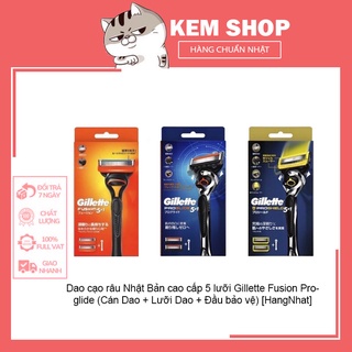 Dao cạo râu Nhật Bản cao cấp 5 lưỡi Gillette Fusion Proglide Cán Dao +