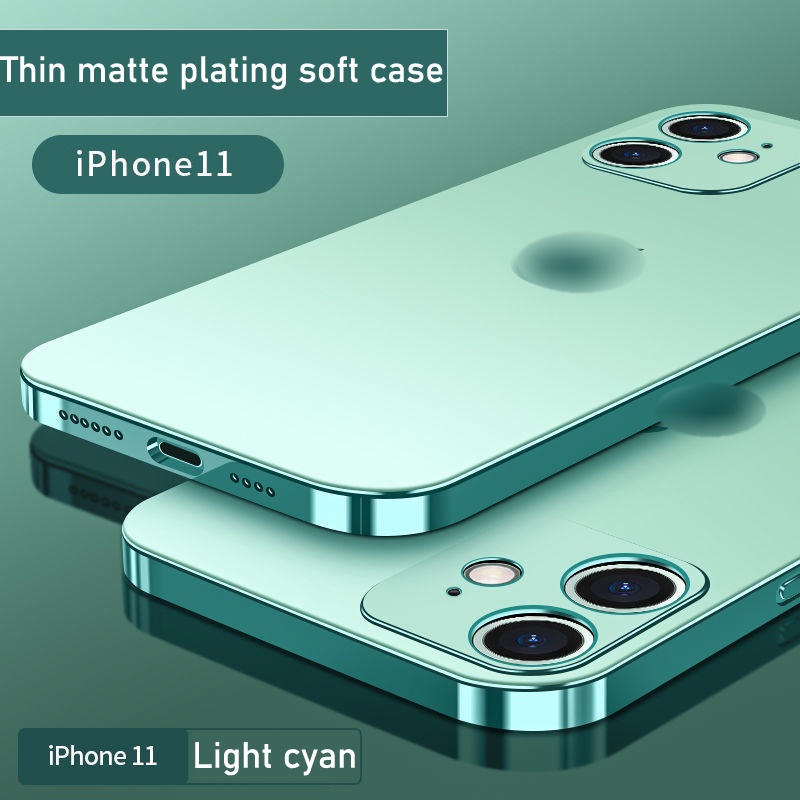 Ốp Điện Thoại Mềm Mỏng Mạ Điện Màu Nhám Cho IPhone 13 12 11 Pro Max XS Max XR X 8 7 Plus