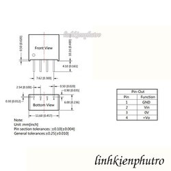 Module Nguồn Cách Ly 12V Ra 5V B1205S - 1W MORNSUN