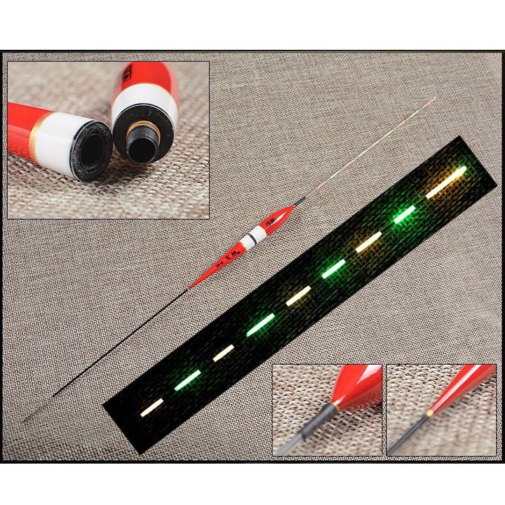 Phao Câu Cá Phao Điện Câu Đêm Nhiều Màu Tặng Kèm Pin