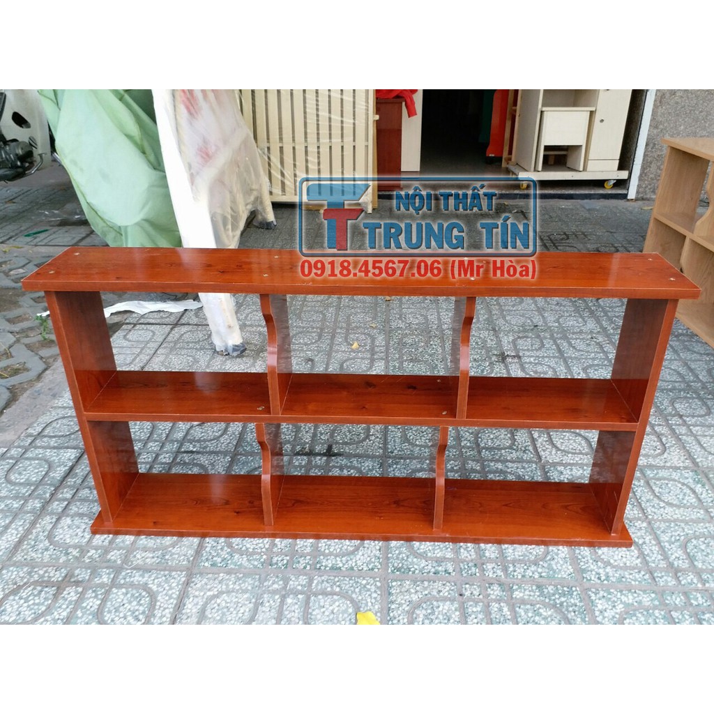 Kệ sách treo tường, ngang 1m2, màu nâu