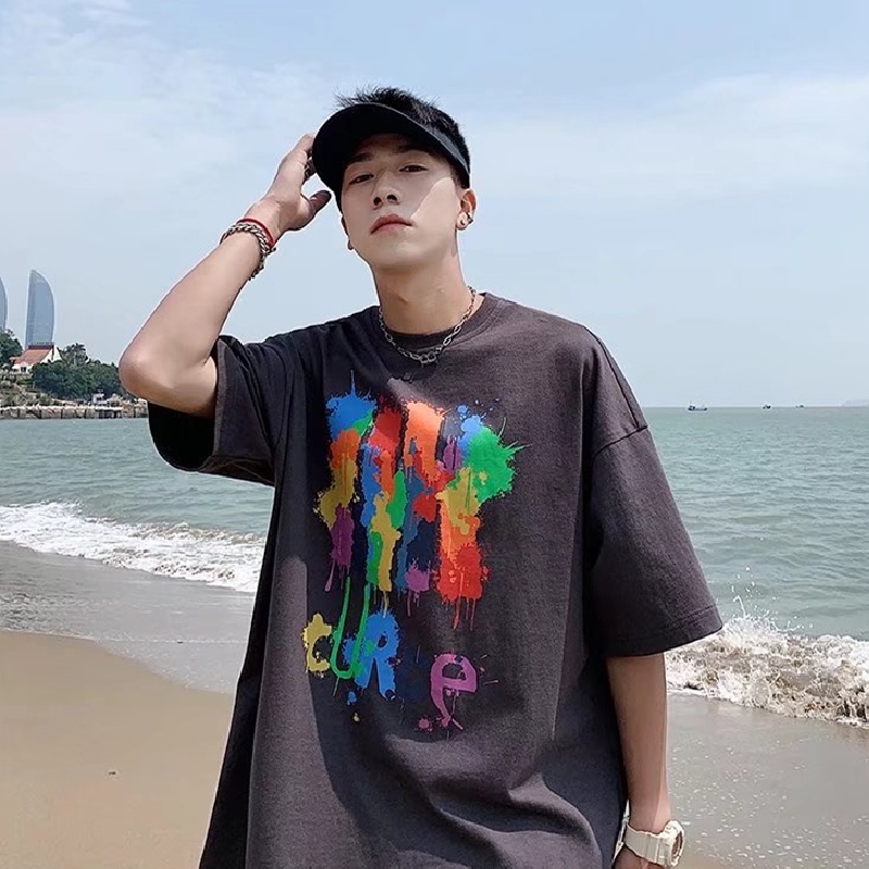 Áo Thun Tay Ngắn Thời Trang Phong Cách Hàn Năng Động Cho Nam size M-8XL