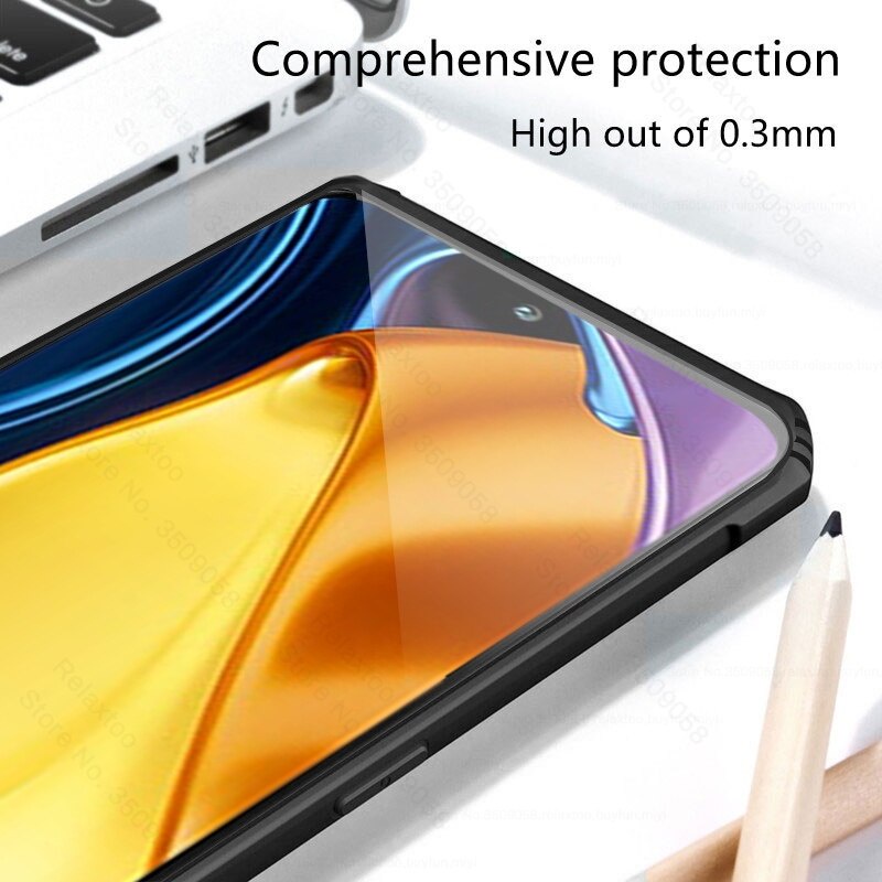 Ốp điện thoại acrylic trong suốt chống sốc bảo vệ cho Xiaomi Redmi Note 11 10 10s Poco X3 GT M3 M4 Pro F3 5g