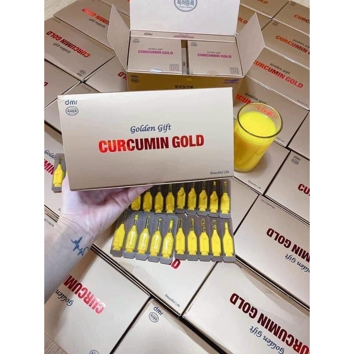Tinh nghệ nano curcumin gold đẹp da, giữ dáng, chống lão hóa 100 tép Hàn Quốc - chính hãng