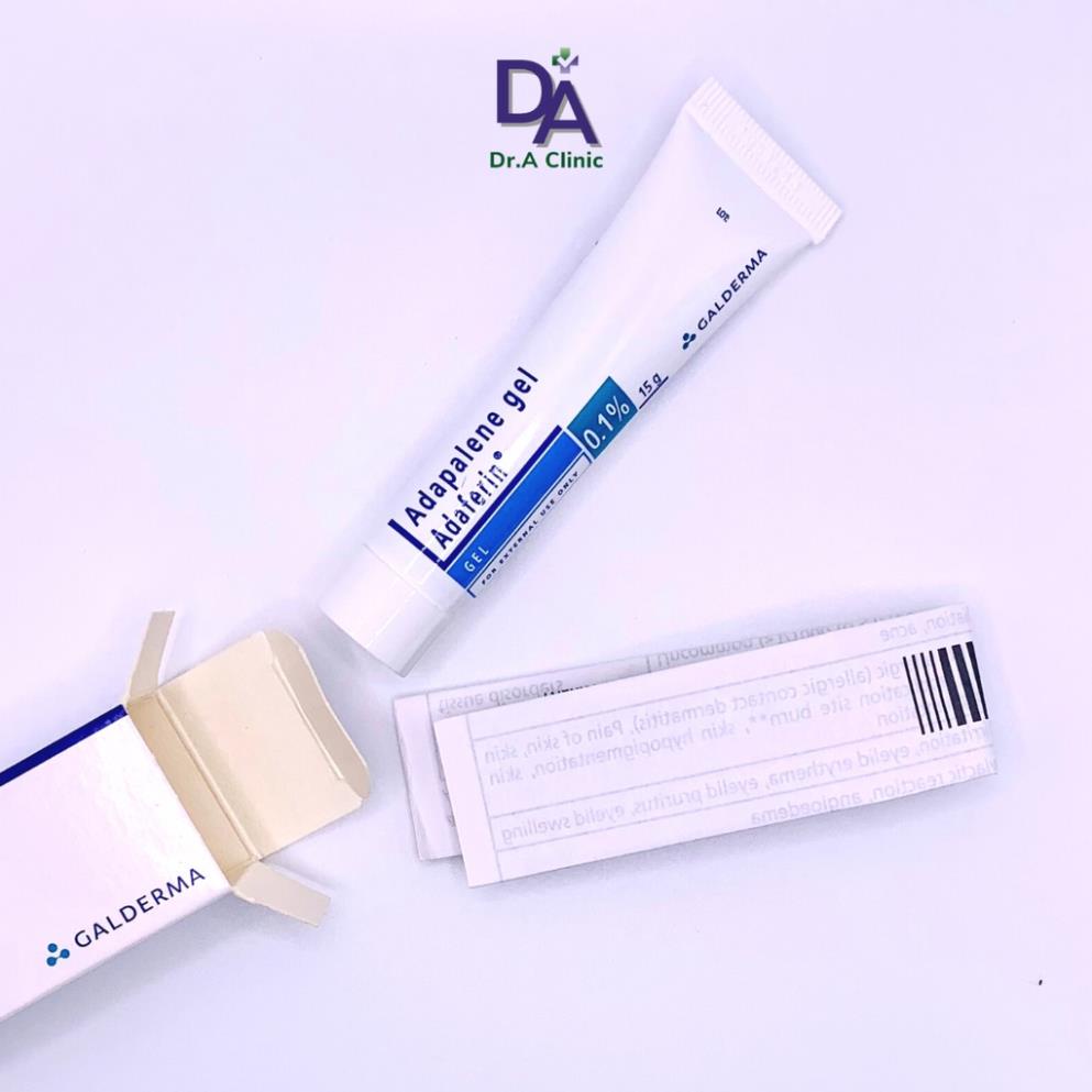 Adapalene Gel 0.1 Adaferin Chính Hãng giúp giảm mụn ẩn mụn trứng cá mụn đầu đen hiệu quả