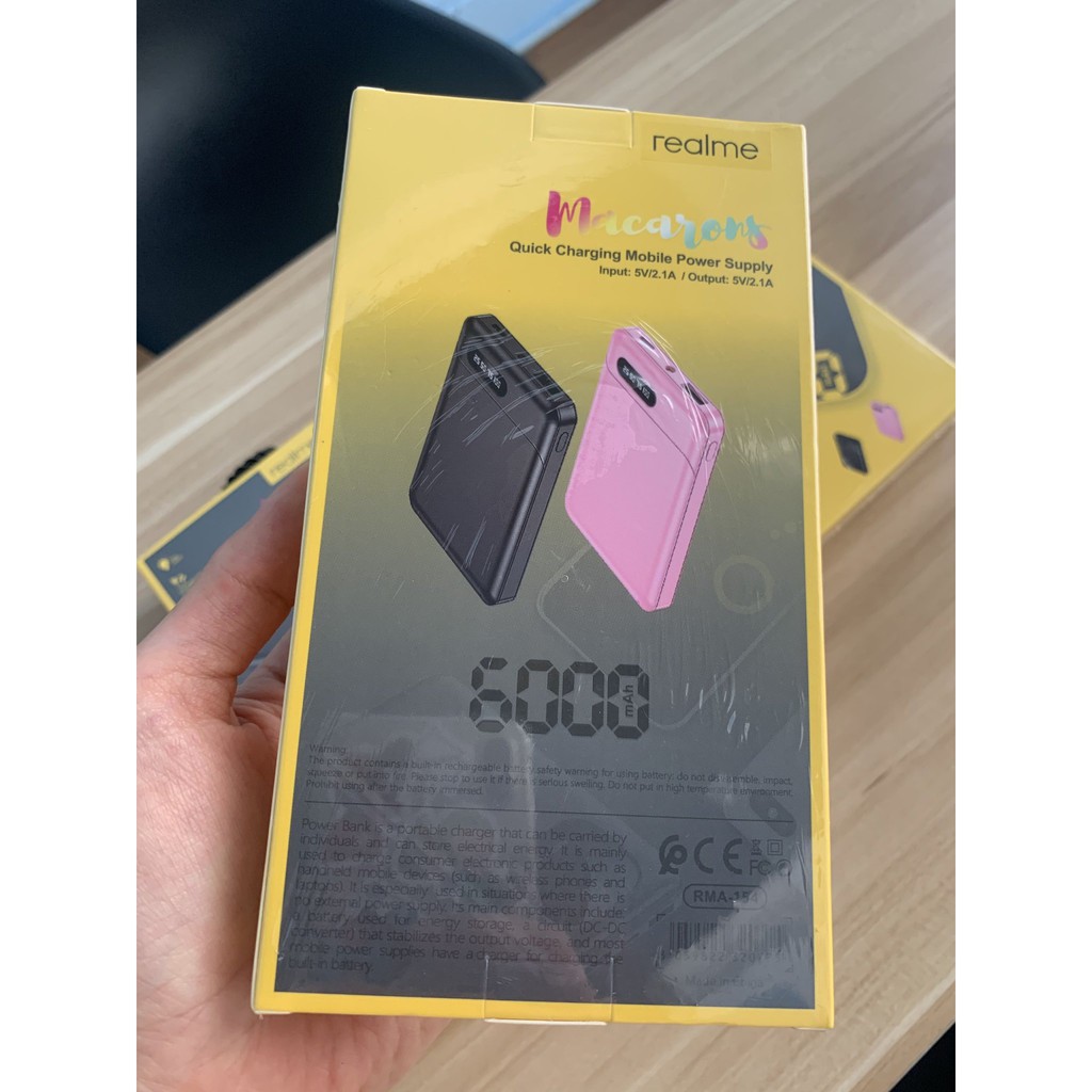 [SỈ-LẺ] PIN DỰ PHÒNG Realme RMA-154 6000mAh XINH XẮN - BỎ TÚI GIÁ CỰC RẺ