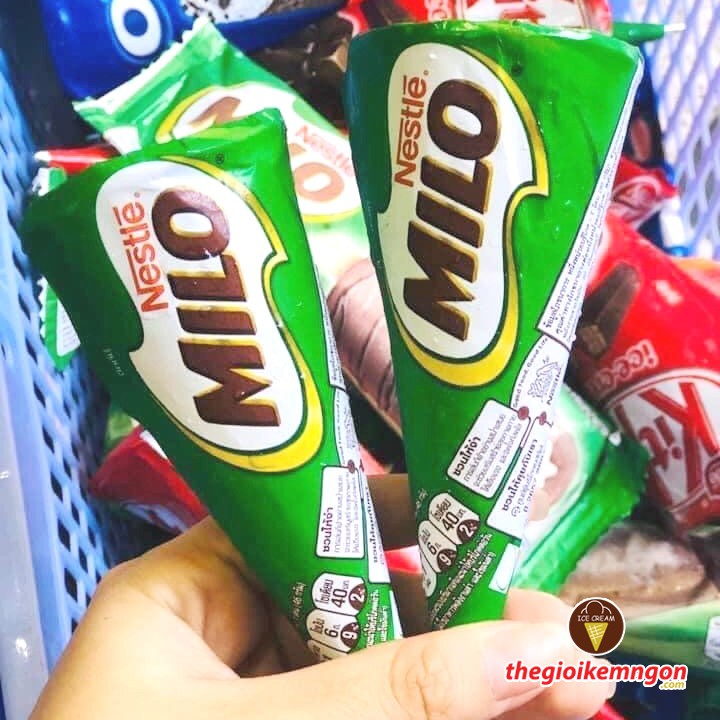 Kem ốc quế socola Nestle Milo Medium Cone 46g