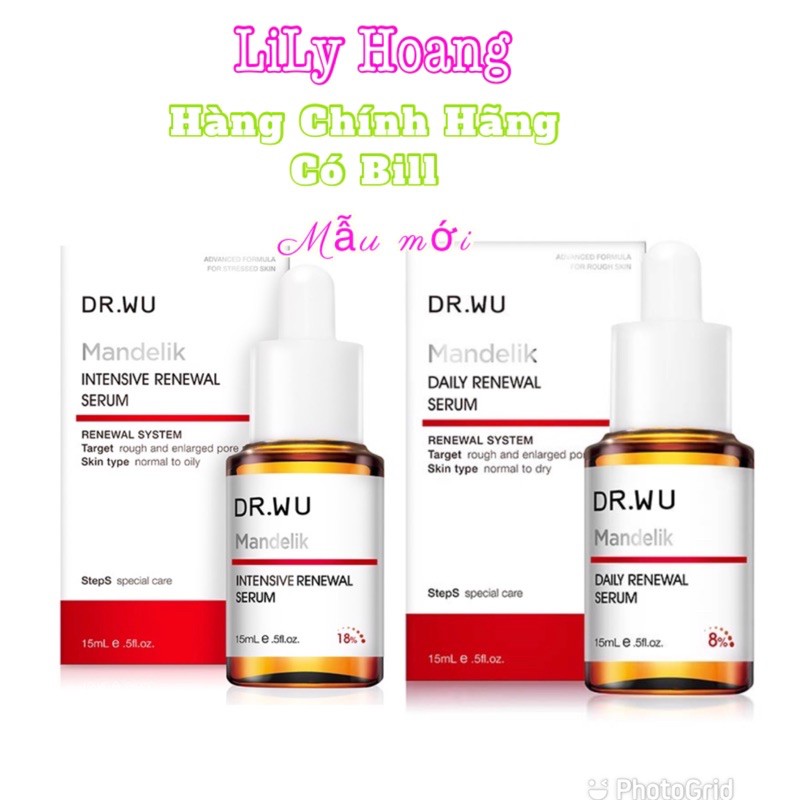 Serum Dr.Wu mandelic acid 18% 8% Đài Loan