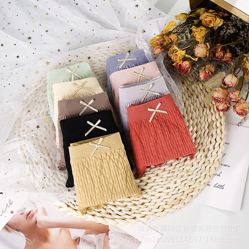 Quần Lót Cotton phối ren, Đồ Lót Nữ chất vải mềm mại kiểu dáng gợi cảm
