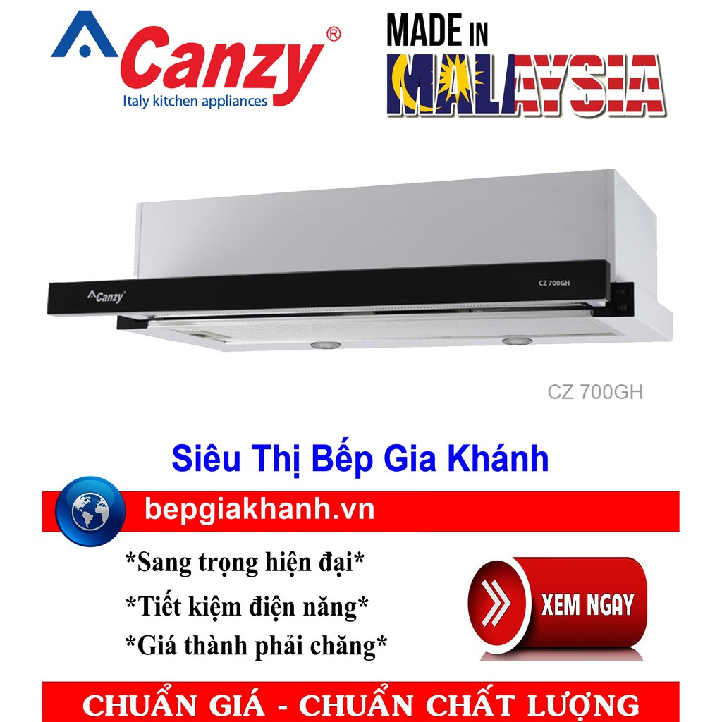 Máy hút mùi âm tủ 70cm Canzy CZ 700GH nhập khẩu Malaysia