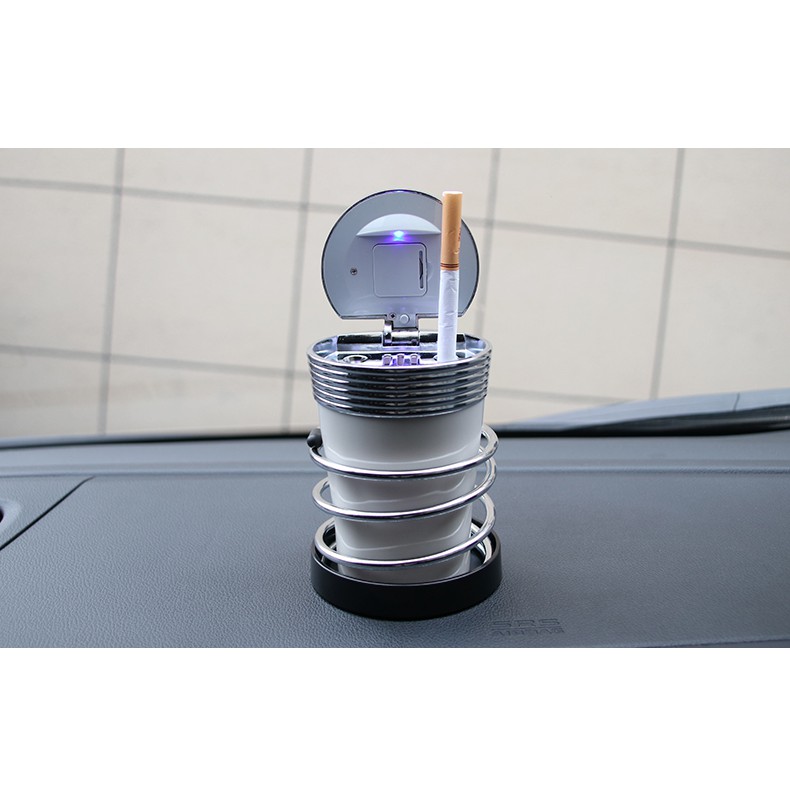 Kệ Lò Xo Để Trên Ô Tô Giữ Chai Nước Tiện Lợi - Màu Đen, Bạc