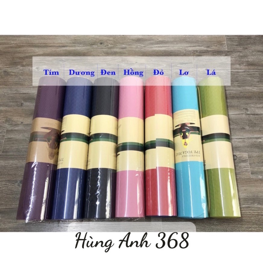 THẢM YOGA 2 LỚP 6MM CAO CẤP - CHẤT LIỆU TPE CAO SU NON - THÂN THIÊN VỚI MÔI TRƯỜNG