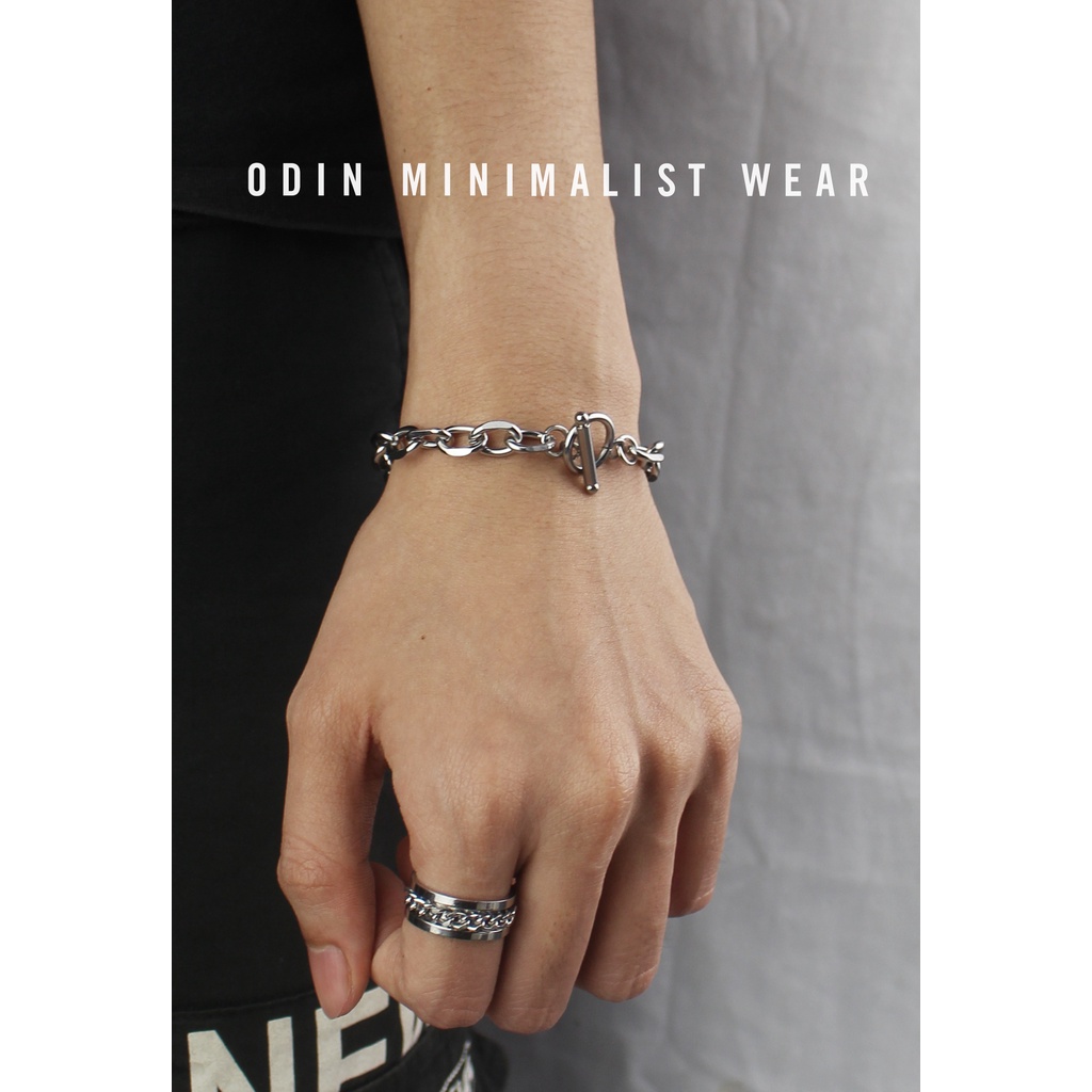 Vòng tay Chain Olympus và nhẫn Chain - Thép Titan KHÔNG GỈ - V2