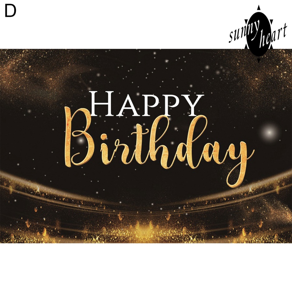 Phông Nền Vải Treo Trang Trí Tiệc Sinh Nhật In Chữ Happy Birthday Độc Đáo