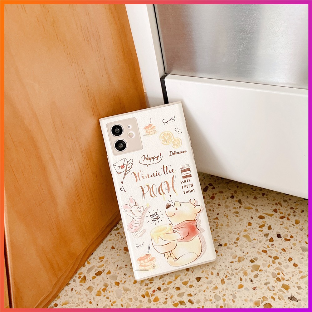 Hoạt Hình Ốp Điện Thoại Da Hình Gấu Đáng Yêu Cho Iphone 12mini 11pro Max | BigBuy360 - bigbuy360.vn