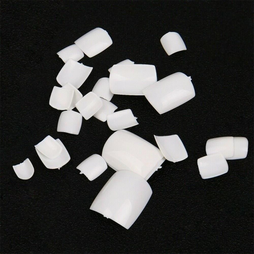 [Hàng mới về] 500 Móng chân giả bằng acrylic nhiều màu sắc thời trang cho nữ diy