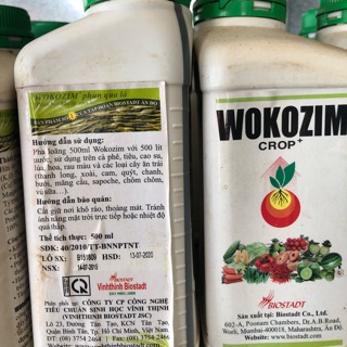 Phân bón hữu cơ sinh học: Wokozim 500 ml