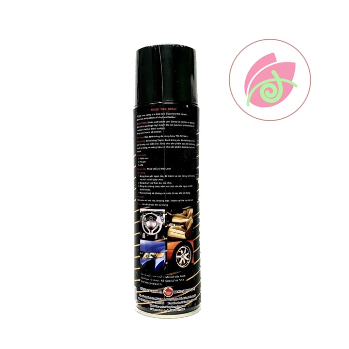 Chai xịt bóng xe Telox Wax cho xe máy bóng đẹp như mới, chống bạc màu, dễ dàng sử dụng chỉ với một chiếc khăn nhỏ