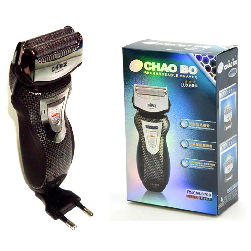 Máy Cạo Râu Chaobo Lưỡi Kép Rscw-8700 Có Hộp Đựng