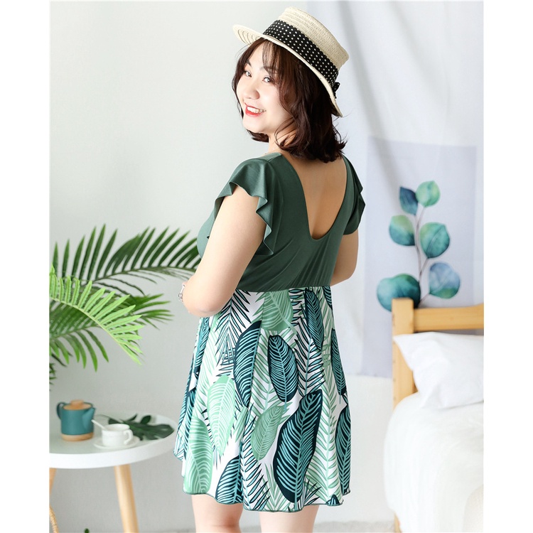 Bộ Đồ Bơi Một Mảnh Dáng Ôm Che Bụng Plus Size Cho Phụ Nữ Trung Niên