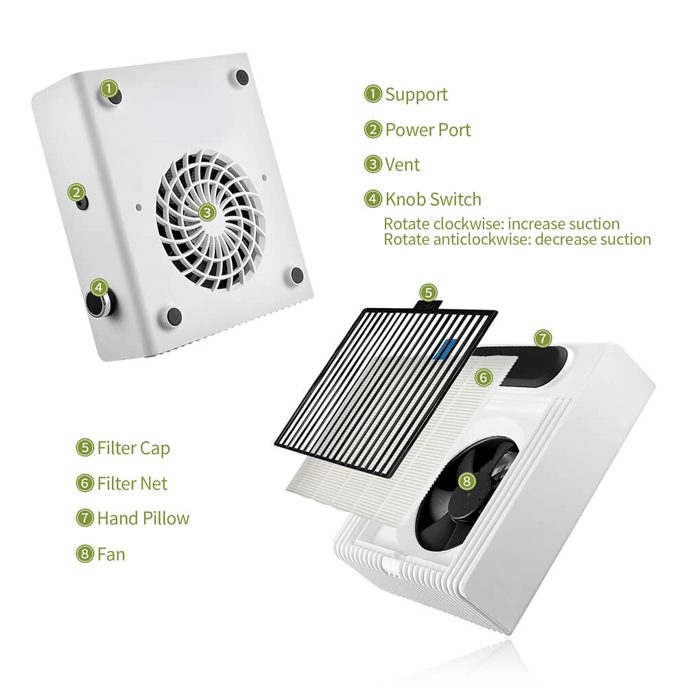 Máy hút bụi móng tay FOREVERLILY 80W chuyên dụng