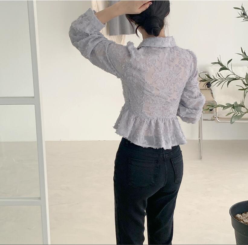 Áo chiffon SUXI dài tay thời trang cho nữ