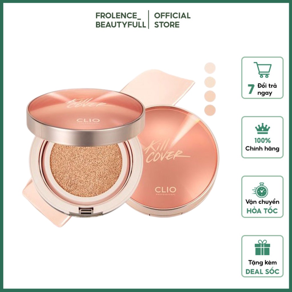 Phấn Nước CLIO Kill Cover Glow Cushion SPF50+ PA++++ Kèm Lõi Thay Thế 15g x 2