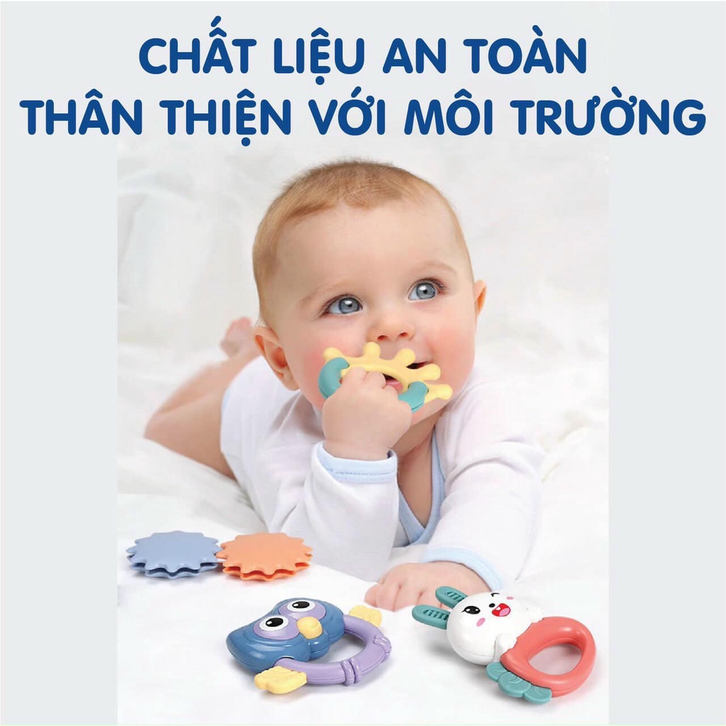 [HCM-CHÍNH HÃNG] Set xúc xắc gặm nướu Umoo 8 chi tiết