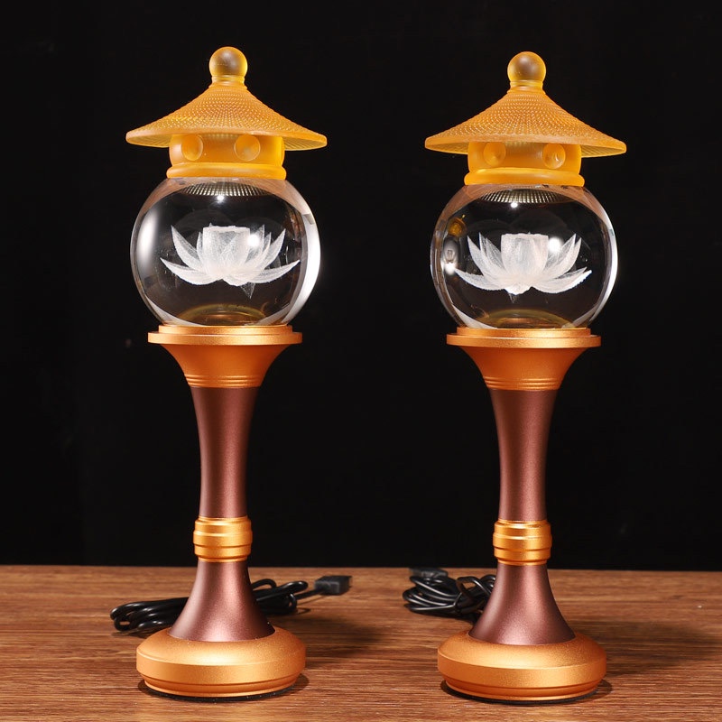 Đèn Led Thờ Cúng Nắp Ô Lưu Ly - Đèn Thờ Phụng Cao Cấp