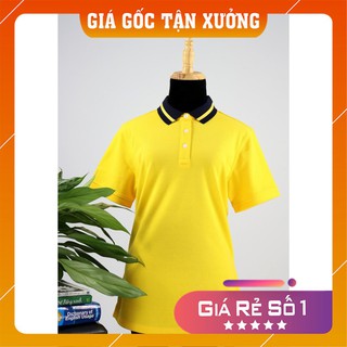 Áo Polo nữ vải cá sấu cao cấp màu vàng